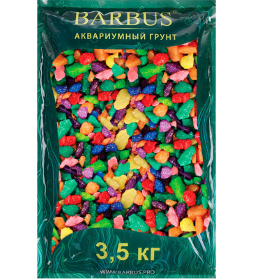 BARBUS камушки Микс красно-черно-белый  2-5 мм, 3,5 кг.